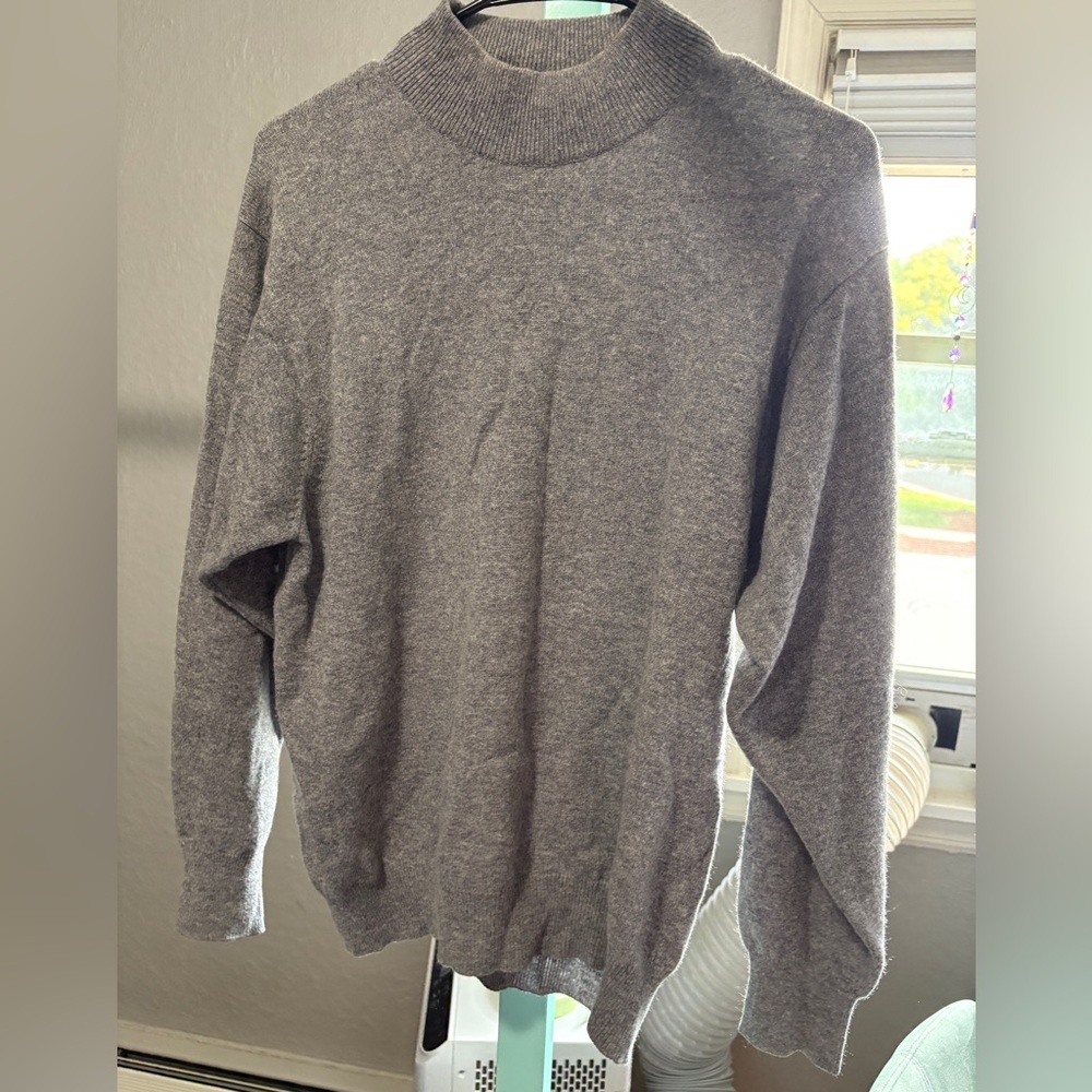 Vintage Men’s Crown Cashmere Gray Sweater
